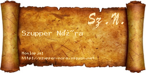 Szupper Nóra névjegykártya
